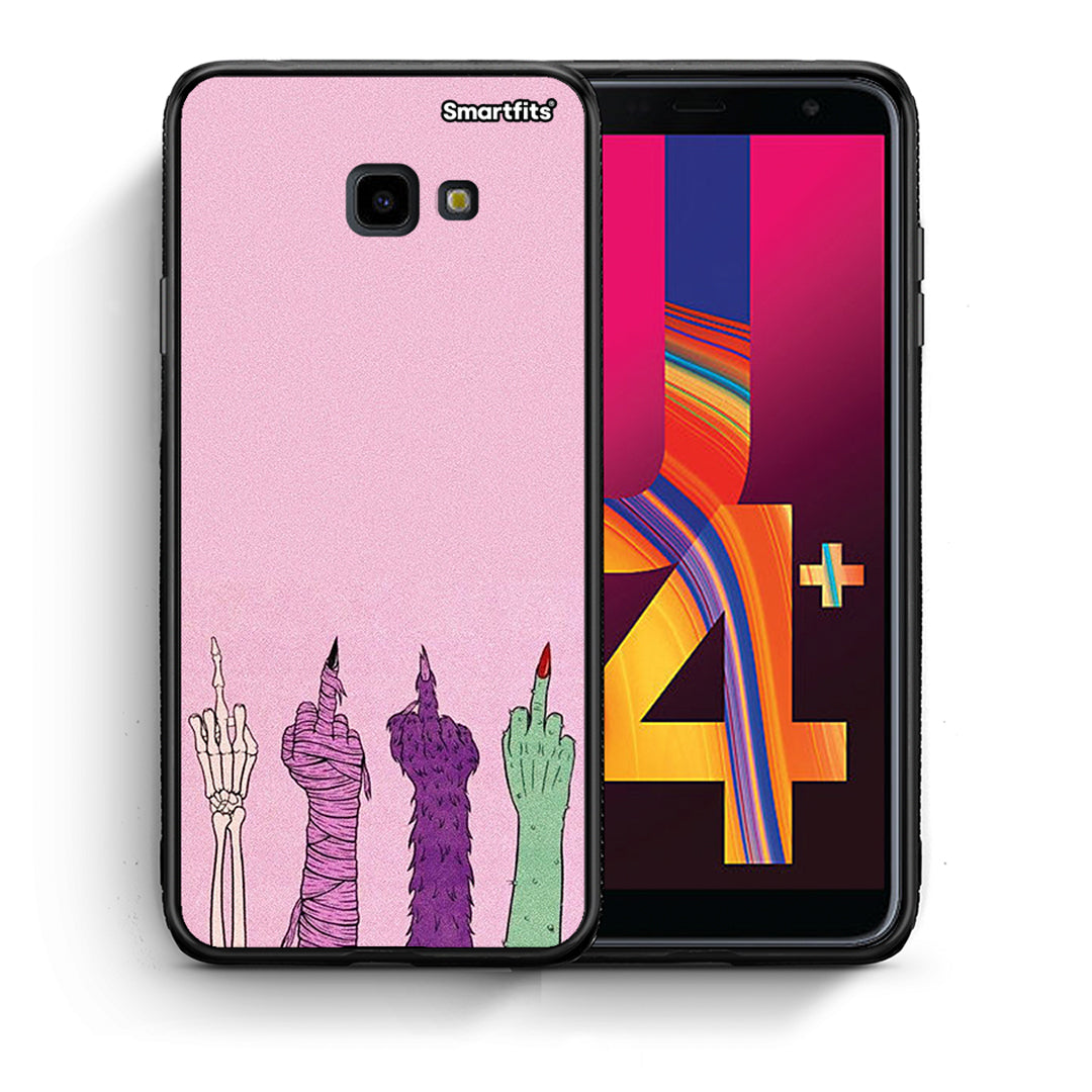 Θήκη Samsung J4 Plus Halloween Be A Lady από τη Smartfits με σχέδιο στο πίσω μέρος και μαύρο περίβλημα | Samsung J4 Plus Halloween Be A Lady case with colorful back and black bezels