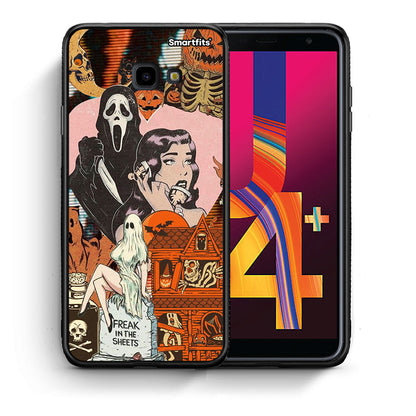 Θήκη Samsung J4 Plus Halloween Collage από τη Smartfits με σχέδιο στο πίσω μέρος και μαύρο περίβλημα | Samsung J4 Plus Halloween Collage case with colorful back and black bezels