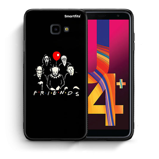 Θήκη Samsung J4 Plus Halloween Friends από τη Smartfits με σχέδιο στο πίσω μέρος και μαύρο περίβλημα | Samsung J4 Plus Halloween Friends case with colorful back and black bezels