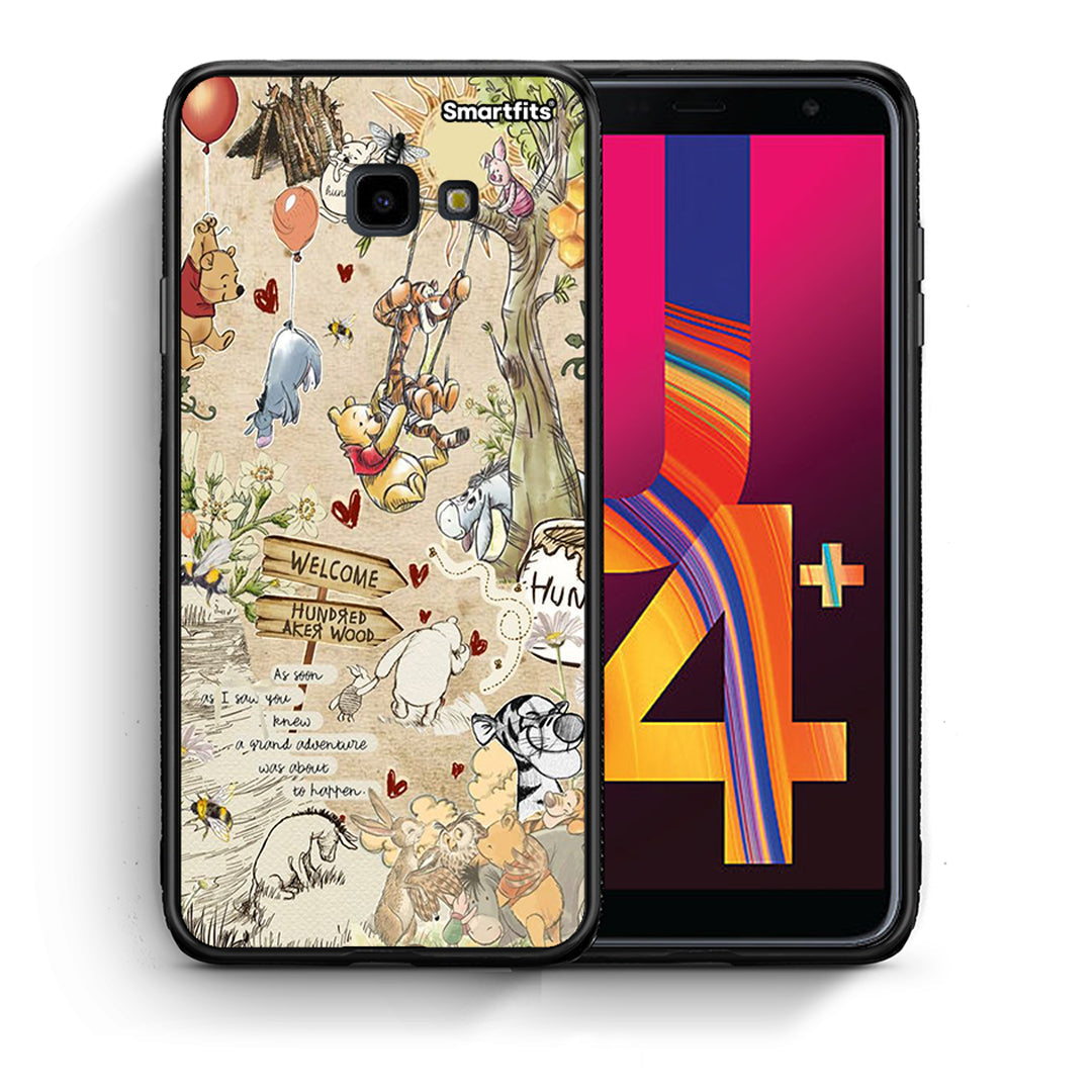 Θήκη Samsung J4 Plus Happy Friends από τη Smartfits με σχέδιο στο πίσω μέρος και μαύρο περίβλημα | Samsung J4 Plus Happy Friends case with colorful back and black bezels