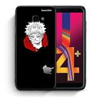 Thumbnail for Θήκη Samsung J4 Plus Itadori Anime από τη Smartfits με σχέδιο στο πίσω μέρος και μαύρο περίβλημα | Samsung J4 Plus Itadori Anime case with colorful back and black bezels