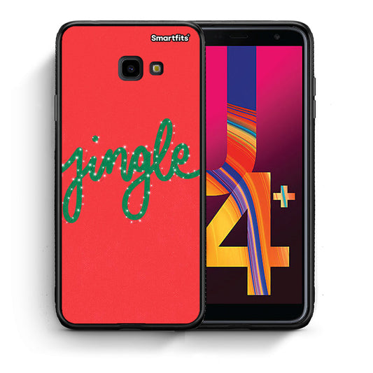 Θήκη Samsung J4 Plus Jingle Xmas από τη Smartfits με σχέδιο στο πίσω μέρος και μαύρο περίβλημα | Samsung J4 Plus Jingle Xmas case with colorful back and black bezels
