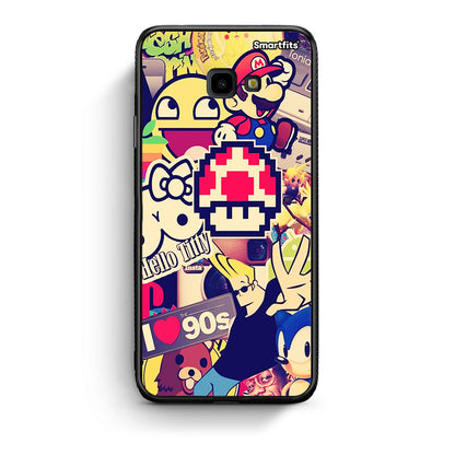 Samsung J4 Plus Love The 90s θήκη από τη Smartfits με σχέδιο στο πίσω μέρος και μαύρο περίβλημα | Smartphone case with colorful back and black bezels by Smartfits