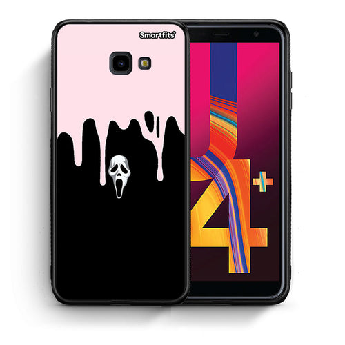 Θήκη Samsung J4 Plus Melting Halloween Mask από τη Smartfits με σχέδιο στο πίσω μέρος και μαύρο περίβλημα | Samsung J4 Plus Melting Halloween Mask case with colorful back and black bezels