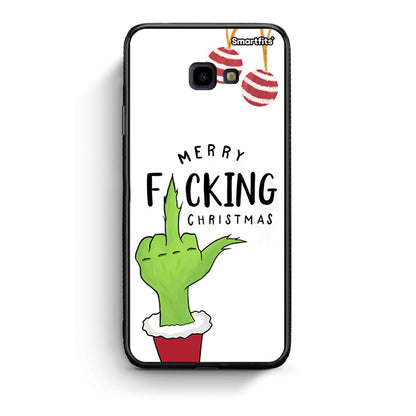 Samsung J4 Plus Merry F Xmas θήκη από τη Smartfits με σχέδιο στο πίσω μέρος και μαύρο περίβλημα | Smartphone case with colorful back and black bezels by Smartfits