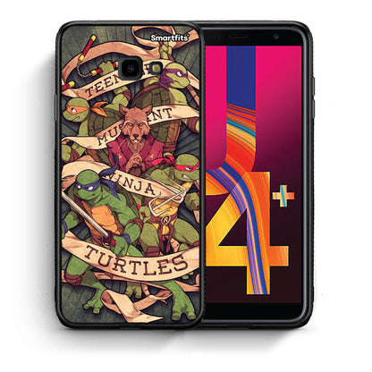 Θήκη Samsung J4 Plus Ninja Turtles από τη Smartfits με σχέδιο στο πίσω μέρος και μαύρο περίβλημα | Samsung J4 Plus Ninja Turtles case with colorful back and black bezels