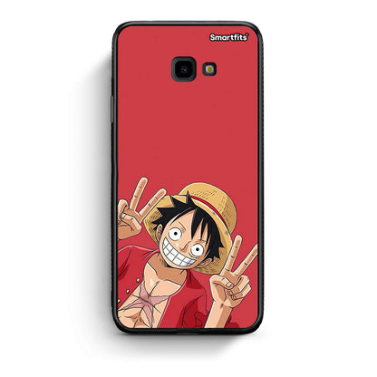 Samsung J4 Plus Pirate Luffy Θήκη από τη Smartfits με σχέδιο στο πίσω μέρος και μαύρο περίβλημα | Smartphone case with colorful back and black bezels by Smartfits