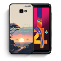 Thumbnail for Θήκη Samsung J4 Plus Pixel Sunset από τη Smartfits με σχέδιο στο πίσω μέρος και μαύρο περίβλημα | Samsung J4 Plus Pixel Sunset case with colorful back and black bezels