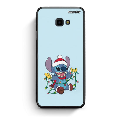 Samsung J4 Plus Santa Stich θήκη από τη Smartfits με σχέδιο στο πίσω μέρος και μαύρο περίβλημα | Smartphone case with colorful back and black bezels by Smartfits
