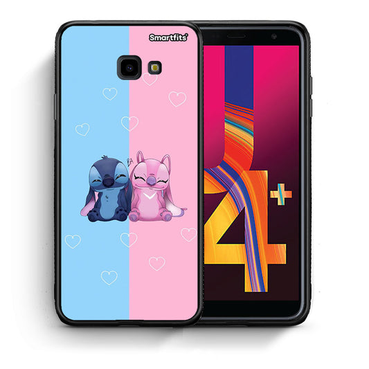 Θήκη Samsung J4 Plus Stitch And Angel από τη Smartfits με σχέδιο στο πίσω μέρος και μαύρο περίβλημα | Samsung J4 Plus Stitch And Angel case with colorful back and black bezels