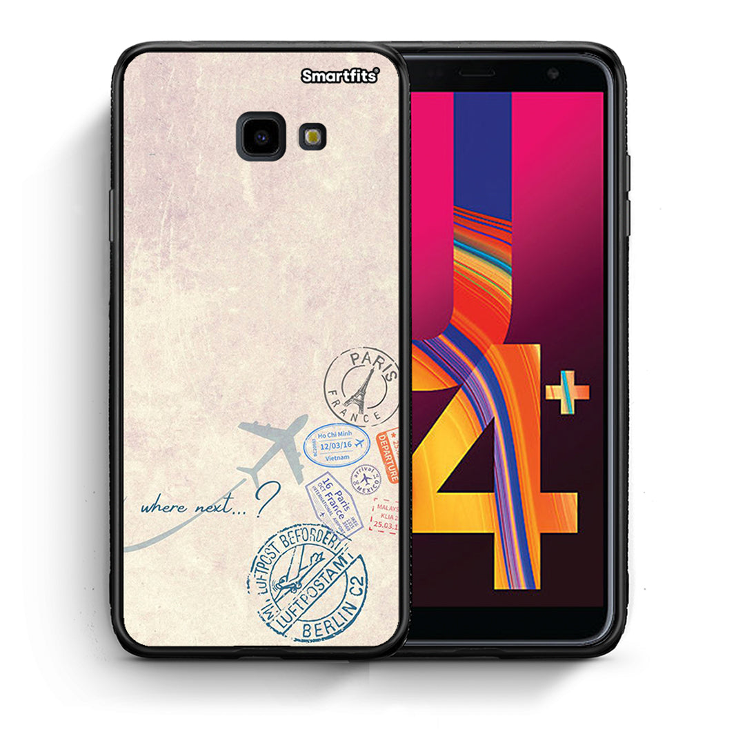 Θήκη Samsung J4 Plus Where Next από τη Smartfits με σχέδιο στο πίσω μέρος και μαύρο περίβλημα | Samsung J4 Plus Where Next case with colorful back and black bezels