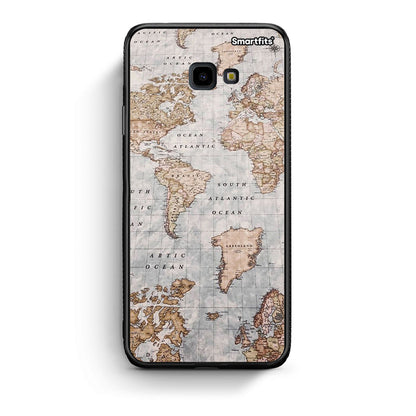 Samsung J4 Plus World Map Θήκη από τη Smartfits με σχέδιο στο πίσω μέρος και μαύρο περίβλημα | Smartphone case with colorful back and black bezels by Smartfits