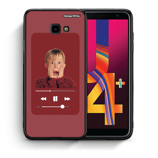 Θήκη Samsung J4 Plus Xmas Alone Music από τη Smartfits με σχέδιο στο πίσω μέρος και μαύρο περίβλημα | Samsung J4 Plus Xmas Alone Music case with colorful back and black bezels