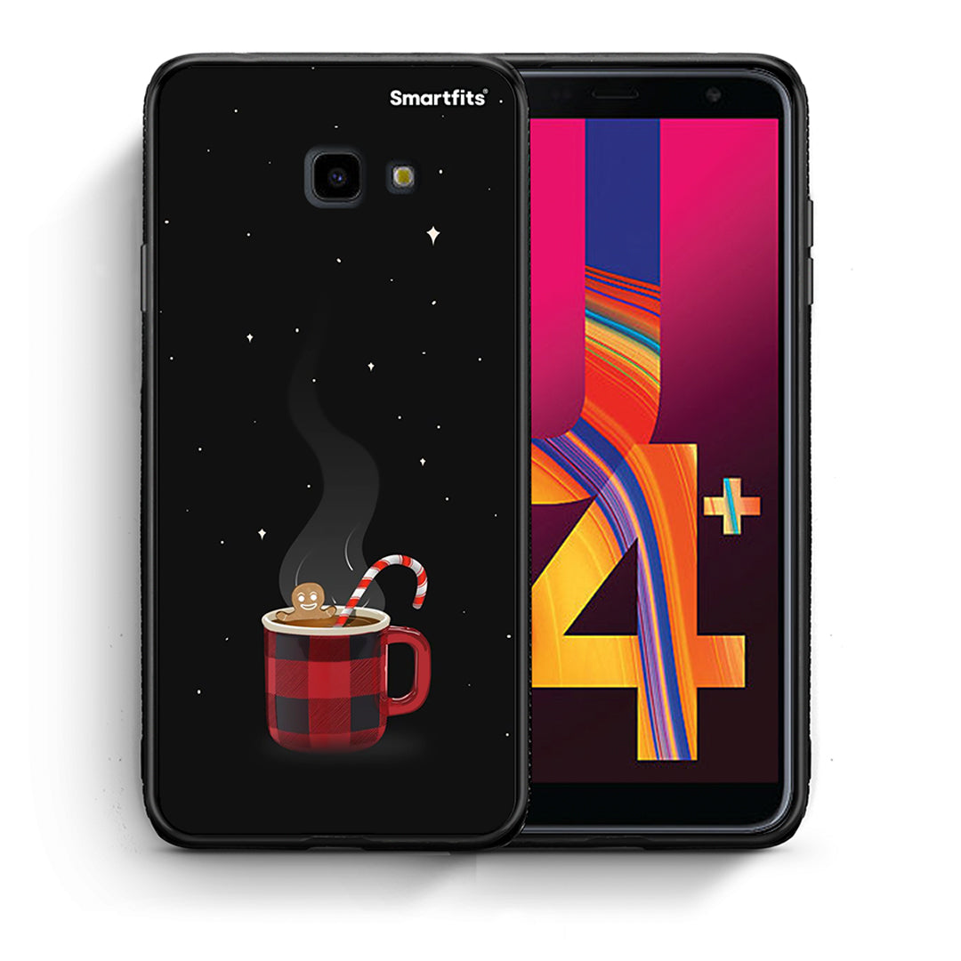 Θήκη Samsung J4 Plus Xmas Bathing από τη Smartfits με σχέδιο στο πίσω μέρος και μαύρο περίβλημα | Samsung J4 Plus Xmas Bathing case with colorful back and black bezels