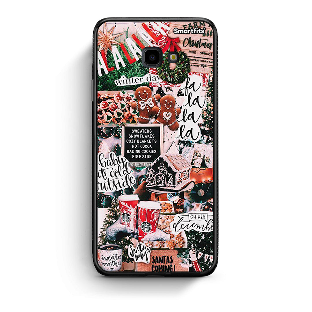 Samsung J4 Plus Xmas Habbits θήκη από τη Smartfits με σχέδιο στο πίσω μέρος και μαύρο περίβλημα | Smartphone case with colorful back and black bezels by Smartfits