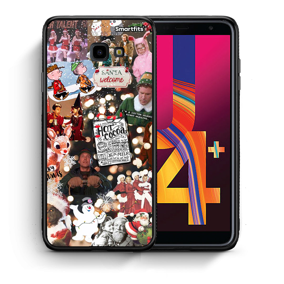 Θήκη Samsung J4 Plus Xmas Movies από τη Smartfits με σχέδιο στο πίσω μέρος και μαύρο περίβλημα | Samsung J4 Plus Xmas Movies case with colorful back and black bezels
