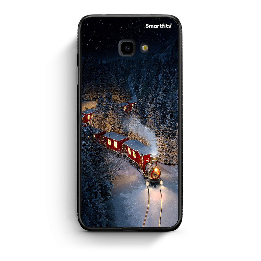 Samsung J4 Plus Xmas Train θήκη από τη Smartfits με σχέδιο στο πίσω μέρος και μαύρο περίβλημα | Smartphone case with colorful back and black bezels by Smartfits