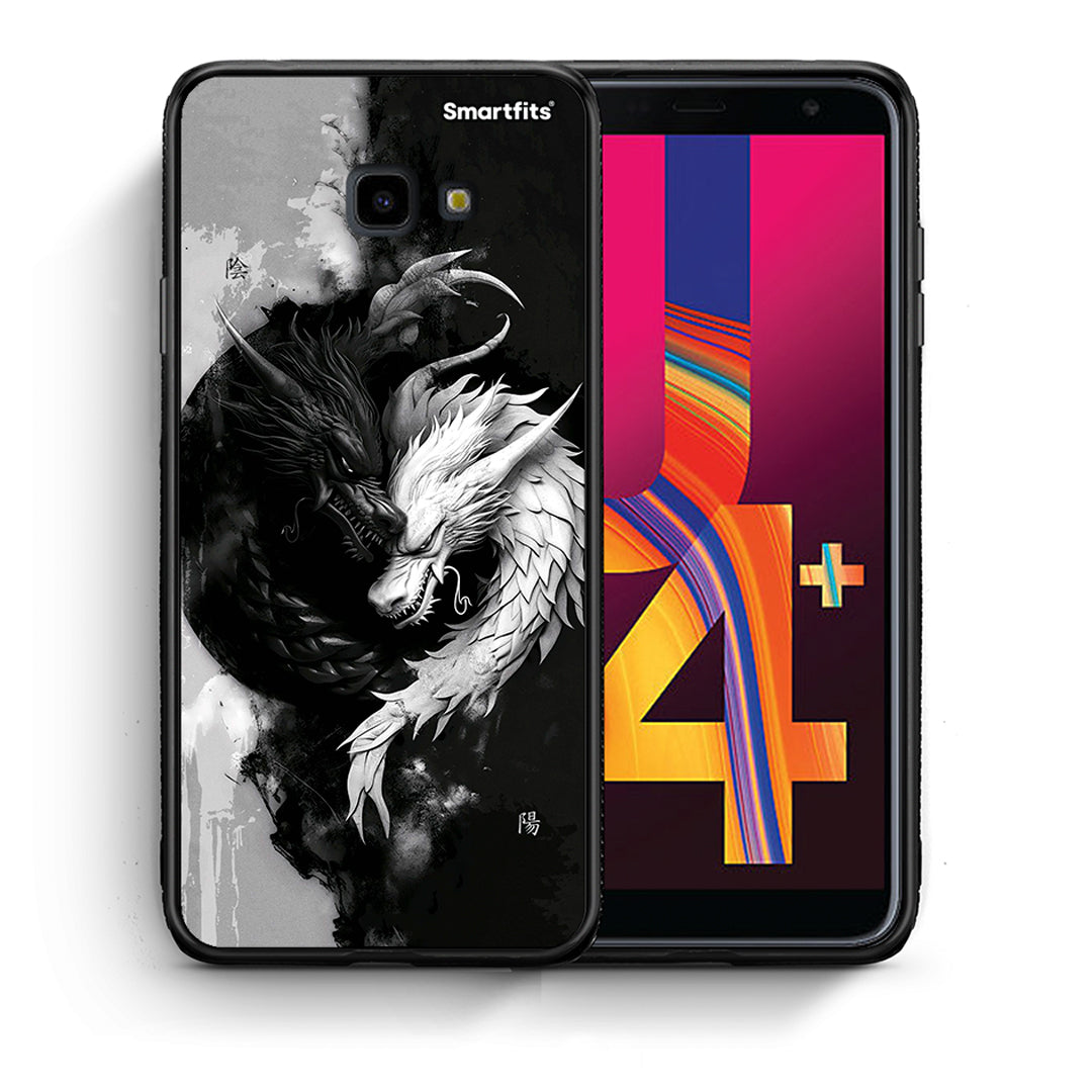 Θήκη Samsung J4 Plus Yin Yang από τη Smartfits με σχέδιο στο πίσω μέρος και μαύρο περίβλημα | Samsung J4 Plus Yin Yang case with colorful back and black bezels
