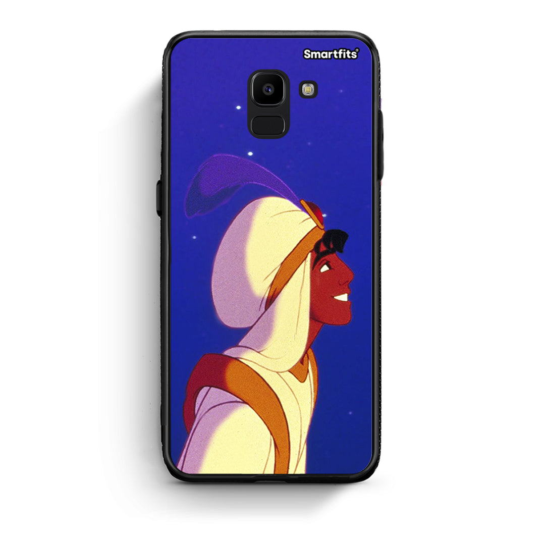 samsung J6 Alladin And Jasmine Love 1 θήκη από τη Smartfits με σχέδιο στο πίσω μέρος και μαύρο περίβλημα | Smartphone case with colorful back and black bezels by Smartfits