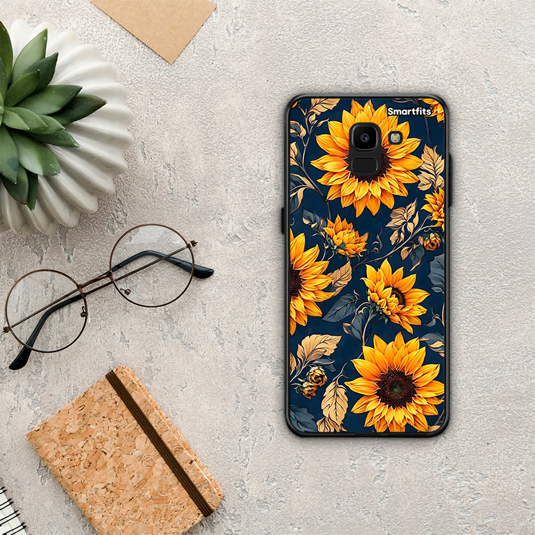 Autumn Sunflowers - Samsung Galaxy J6 θήκη