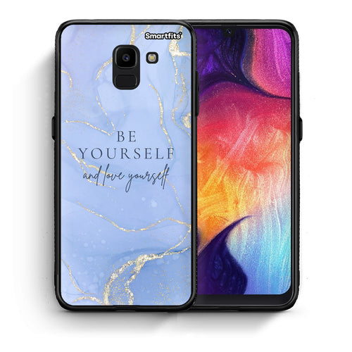 Θήκη Samsung J6 Be Yourself από τη Smartfits με σχέδιο στο πίσω μέρος και μαύρο περίβλημα | Samsung J6 Be Yourself case with colorful back and black bezels