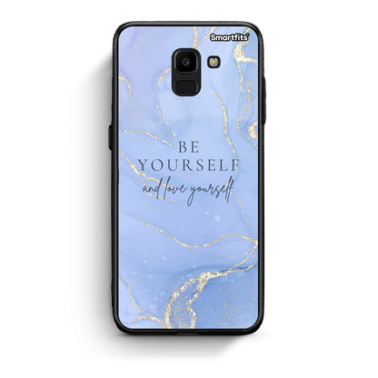 samsung J6 Be Yourself θήκη από τη Smartfits με σχέδιο στο πίσω μέρος και μαύρο περίβλημα | Smartphone case with colorful back and black bezels by Smartfits