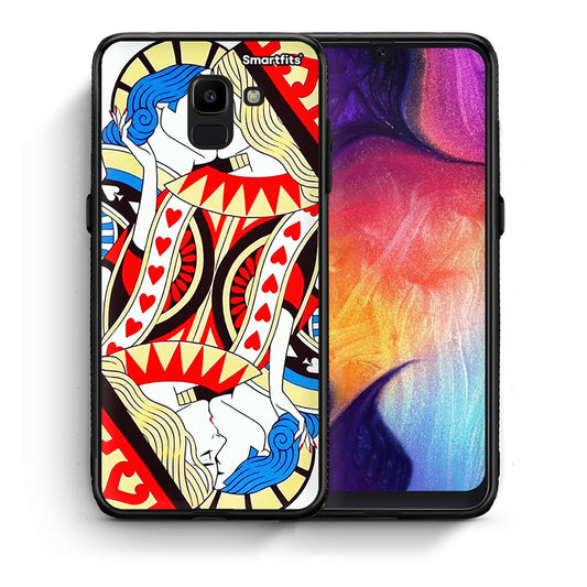 Θήκη Samsung J6 Card Love από τη Smartfits με σχέδιο στο πίσω μέρος και μαύρο περίβλημα | Samsung J6 Card Love case with colorful back and black bezels