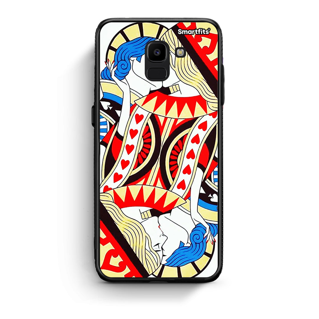 samsung J6 Card Love θήκη από τη Smartfits με σχέδιο στο πίσω μέρος και μαύρο περίβλημα | Smartphone case with colorful back and black bezels by Smartfits