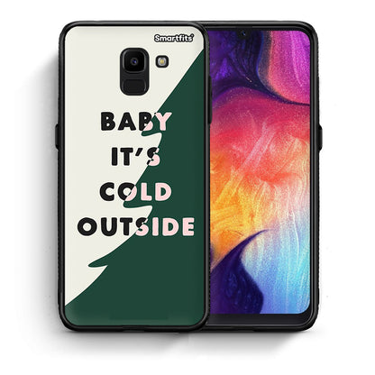 Θήκη Samsung J6 Cold Outside από τη Smartfits με σχέδιο στο πίσω μέρος και μαύρο περίβλημα | Samsung J6 Cold Outside case with colorful back and black bezels