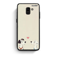 Thumbnail for samsung J6 Dalmatians Love θήκη από τη Smartfits με σχέδιο στο πίσω μέρος και μαύρο περίβλημα | Smartphone case with colorful back and black bezels by Smartfits