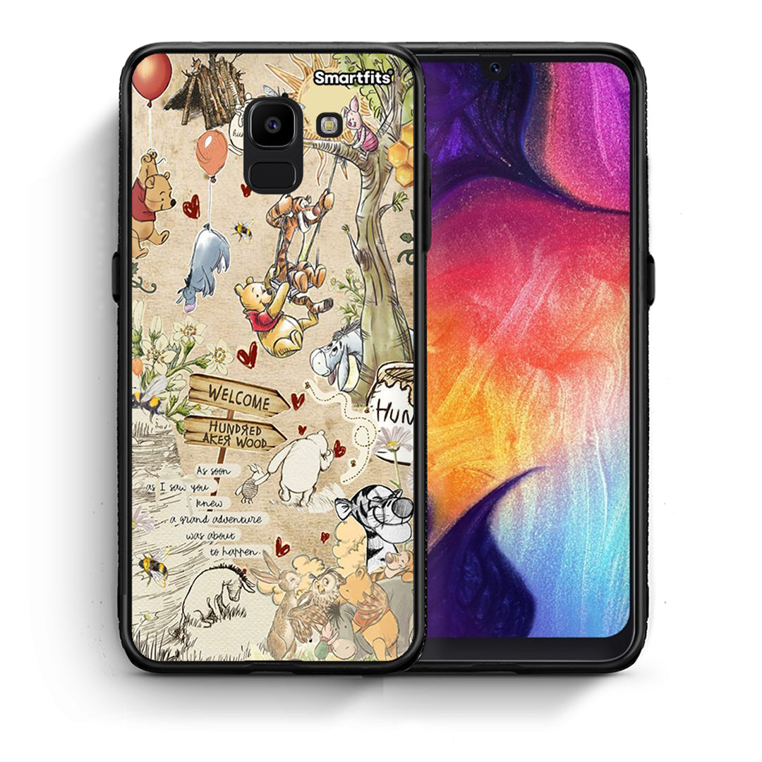 Θήκη Samsung J6 Happy Friends από τη Smartfits με σχέδιο στο πίσω μέρος και μαύρο περίβλημα | Samsung J6 Happy Friends case with colorful back and black bezels