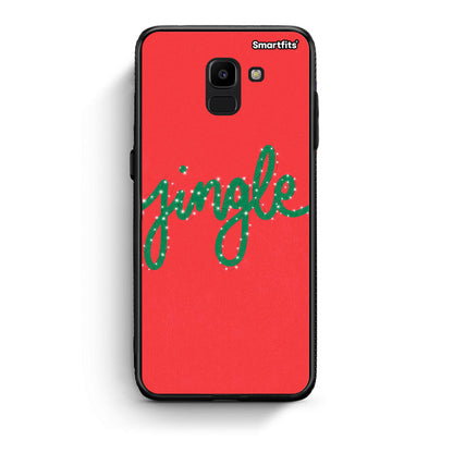 samsung J6 Jingle Xmas θήκη από τη Smartfits με σχέδιο στο πίσω μέρος και μαύρο περίβλημα | Smartphone case with colorful back and black bezels by Smartfits
