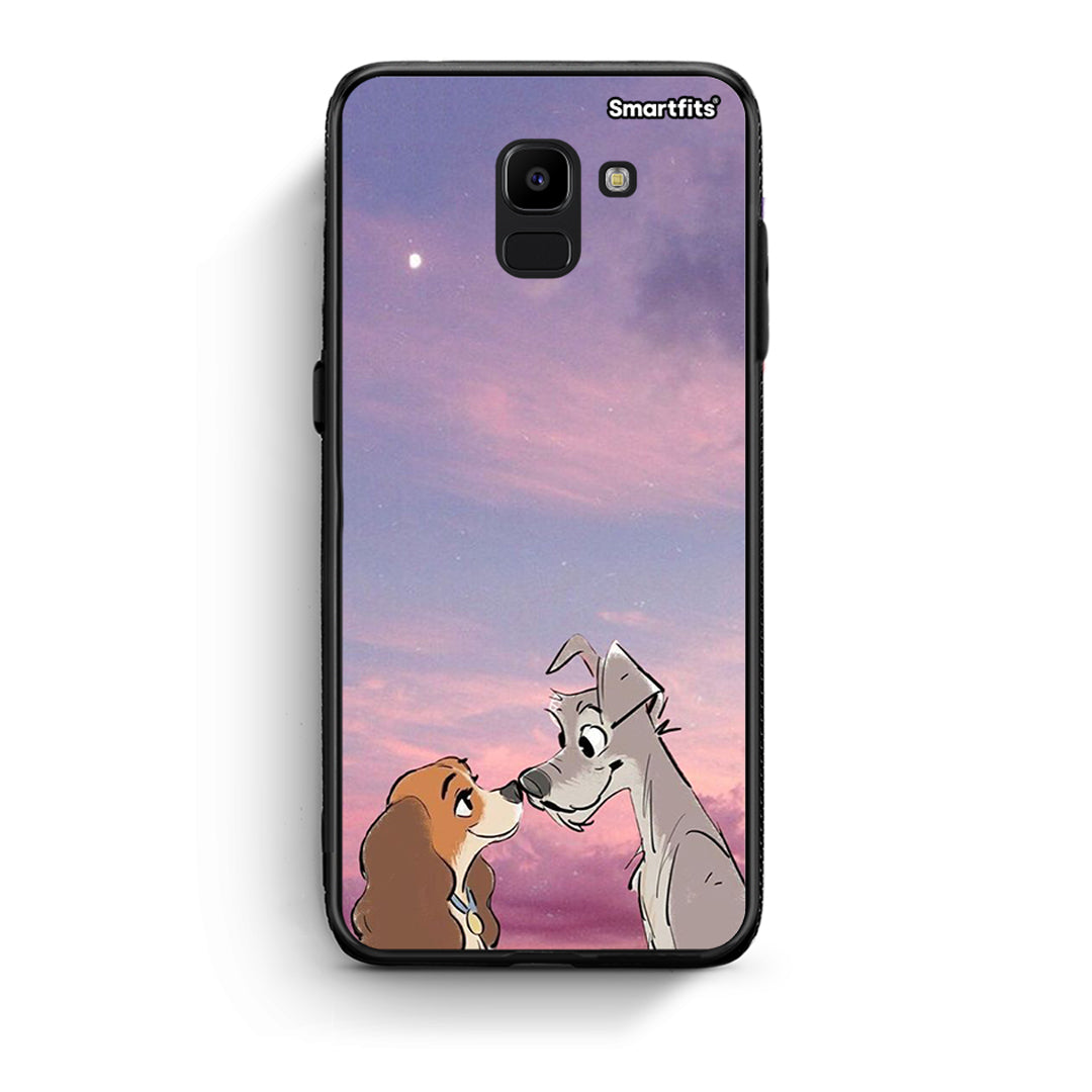 samsung J6 Lady And Tramp θήκη από τη Smartfits με σχέδιο στο πίσω μέρος και μαύρο περίβλημα | Smartphone case with colorful back and black bezels by Smartfits