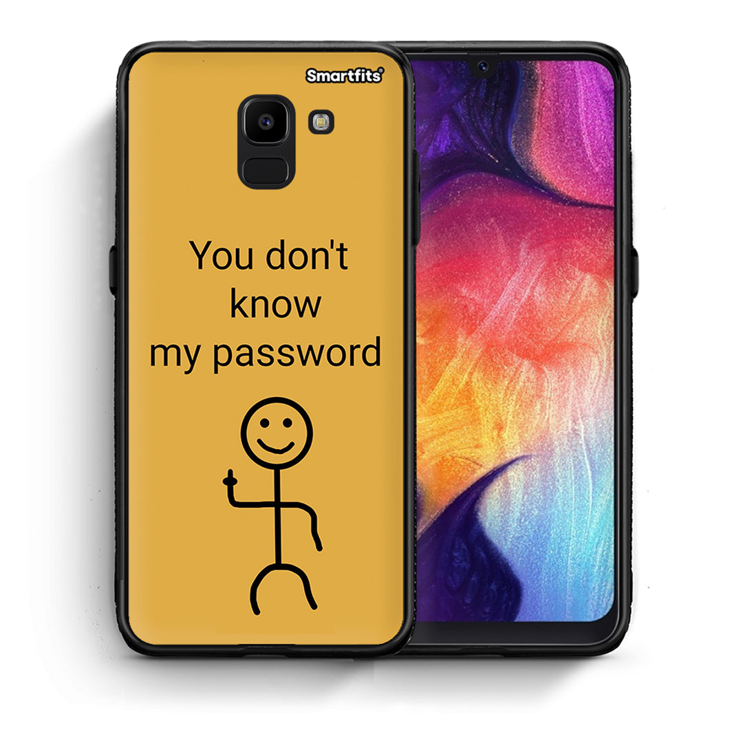 Θήκη Samsung J6 My Password από τη Smartfits με σχέδιο στο πίσω μέρος και μαύρο περίβλημα | Samsung J6 My Password case with colorful back and black bezels