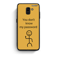 Thumbnail for samsung J6 My Password Θήκη από τη Smartfits με σχέδιο στο πίσω μέρος και μαύρο περίβλημα | Smartphone case with colorful back and black bezels by Smartfits