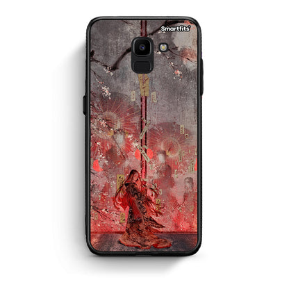 samsung J6 Nezuko Kamado θήκη από τη Smartfits με σχέδιο στο πίσω μέρος και μαύρο περίβλημα | Smartphone case with colorful back and black bezels by Smartfits