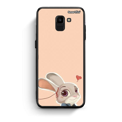 samsung J6 Nick Wilde And Judy Hopps Love 2 θήκη από τη Smartfits με σχέδιο στο πίσω μέρος και μαύρο περίβλημα | Smartphone case with colorful back and black bezels by Smartfits