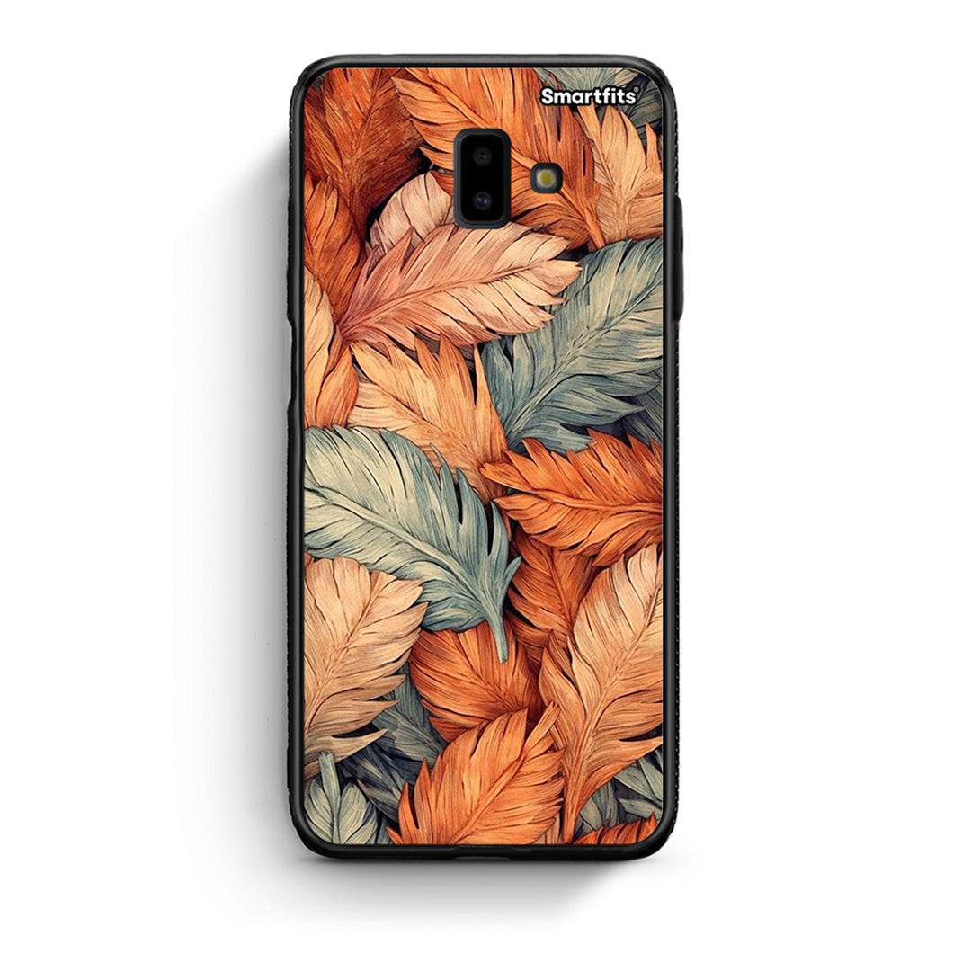 samsung J6+ Autumn Leaves Θήκη από τη Smartfits με σχέδιο στο πίσω μέρος και μαύρο περίβλημα | Smartphone case with colorful back and black bezels by Smartfits