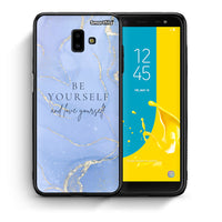 Thumbnail for Θήκη Samsung J6+ Be Yourself από τη Smartfits με σχέδιο στο πίσω μέρος και μαύρο περίβλημα | Samsung J6+ Be Yourself case with colorful back and black bezels
