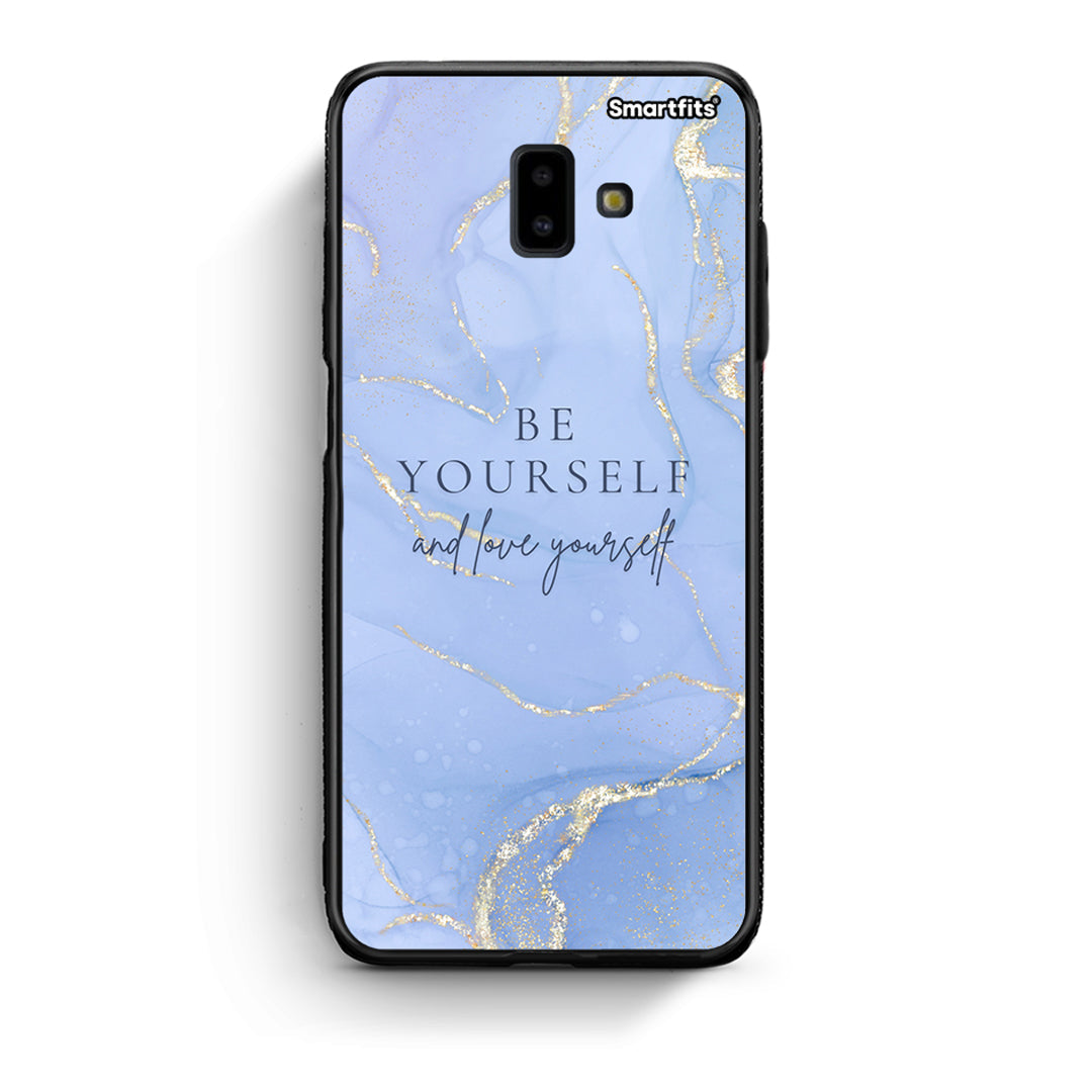 samsung J6+ Be Yourself θήκη από τη Smartfits με σχέδιο στο πίσω μέρος και μαύρο περίβλημα | Smartphone case with colorful back and black bezels by Smartfits