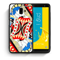 Thumbnail for Θήκη Samsung J6+ Card Love από τη Smartfits με σχέδιο στο πίσω μέρος και μαύρο περίβλημα | Samsung J6+ Card Love case with colorful back and black bezels