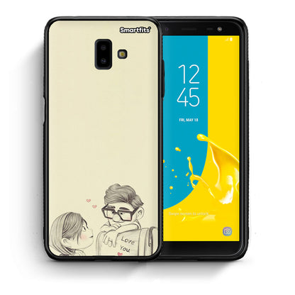 Θήκη Samsung J6+ Carl And Ellie από τη Smartfits με σχέδιο στο πίσω μέρος και μαύρο περίβλημα | Samsung J6+ Carl And Ellie case with colorful back and black bezels