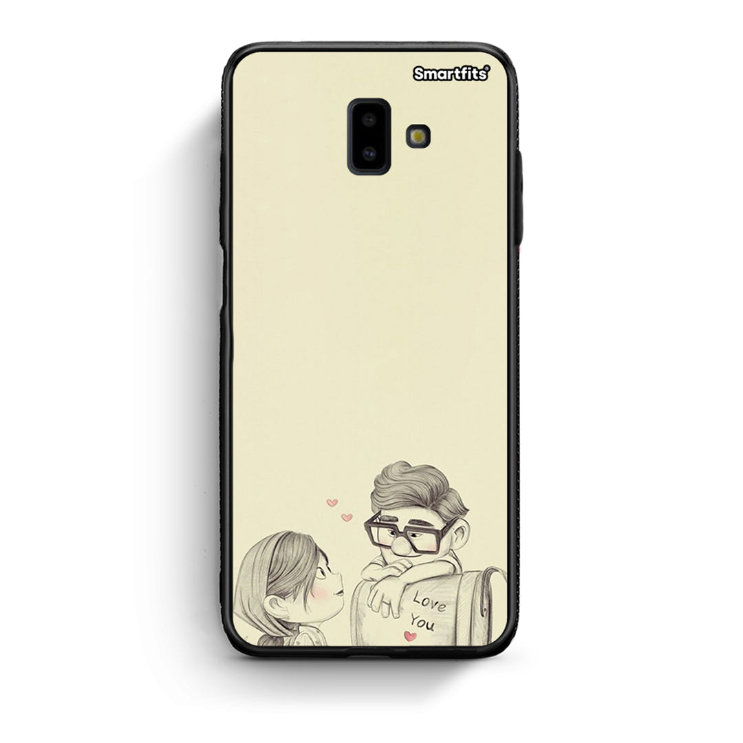 samsung J6+ Carl And Ellie θήκη από τη Smartfits με σχέδιο στο πίσω μέρος και μαύρο περίβλημα | Smartphone case with colorful back and black bezels by Smartfits