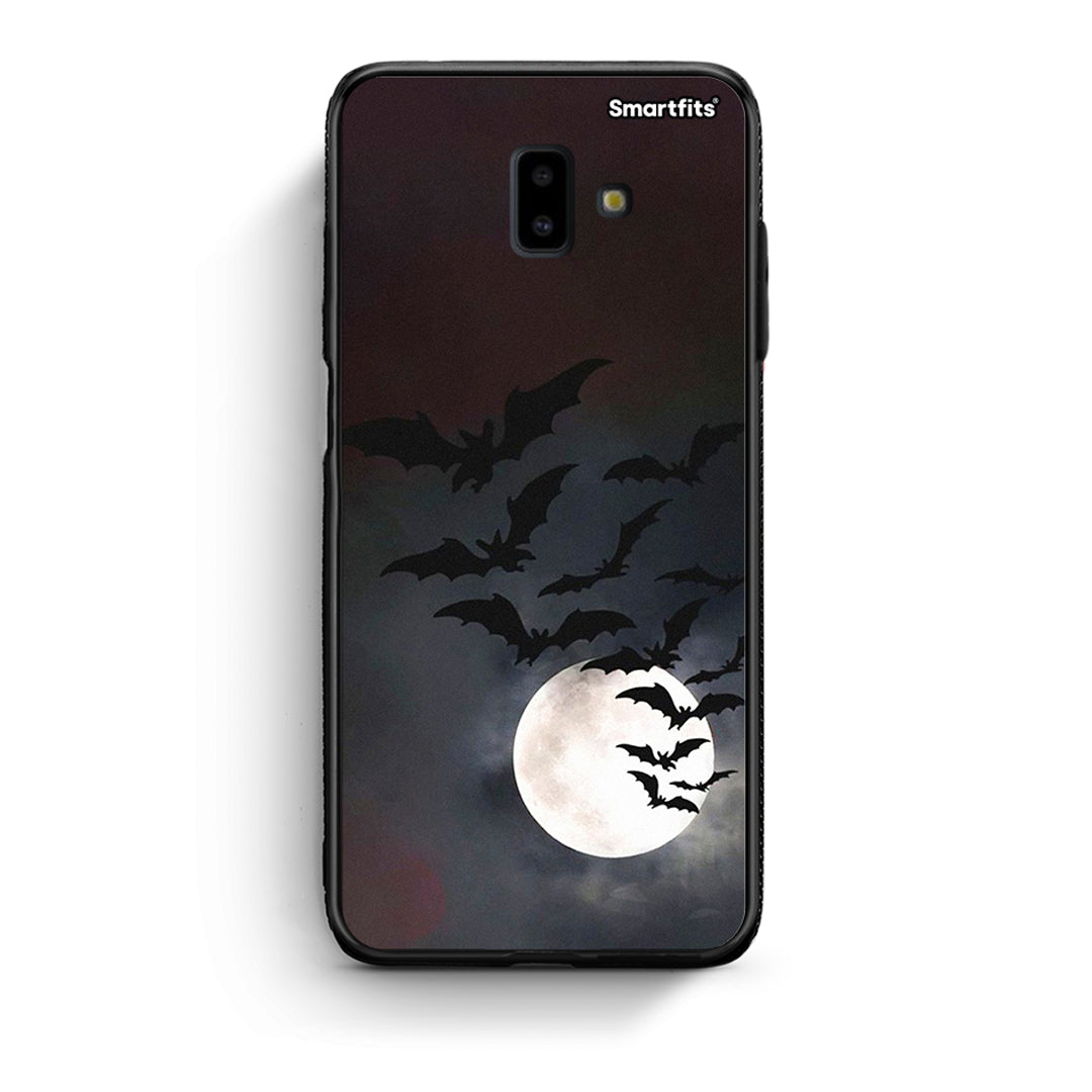 samsung J6+ Halloween Bat Night Θήκη από τη Smartfits με σχέδιο στο πίσω μέρος και μαύρο περίβλημα | Smartphone case with colorful back and black bezels by Smartfits