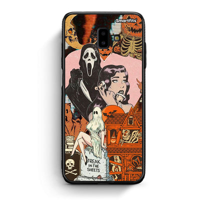 samsung J6+ Halloween Collage Θήκη από τη Smartfits με σχέδιο στο πίσω μέρος και μαύρο περίβλημα | Smartphone case with colorful back and black bezels by Smartfits