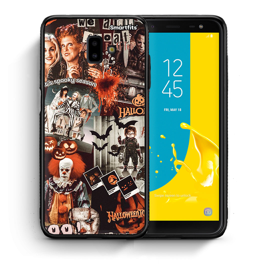 Θήκη Samsung J6+ Halloween Spooky Season από τη Smartfits με σχέδιο στο πίσω μέρος και μαύρο περίβλημα | Samsung J6+ Halloween Spooky Season case with colorful back and black bezels