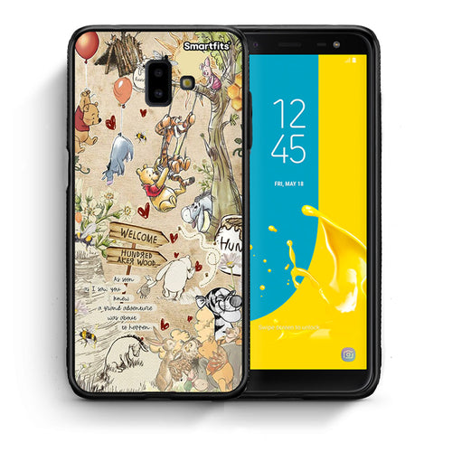 Θήκη Samsung J6+ Happy Friends από τη Smartfits με σχέδιο στο πίσω μέρος και μαύρο περίβλημα | Samsung J6+ Happy Friends case with colorful back and black bezels