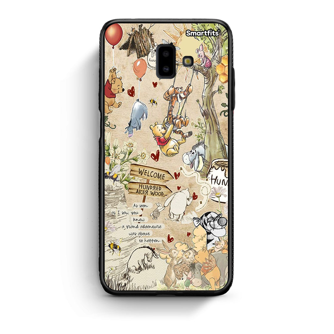 samsung J6+ Happy Friends θήκη από τη Smartfits με σχέδιο στο πίσω μέρος και μαύρο περίβλημα | Smartphone case with colorful back and black bezels by Smartfits