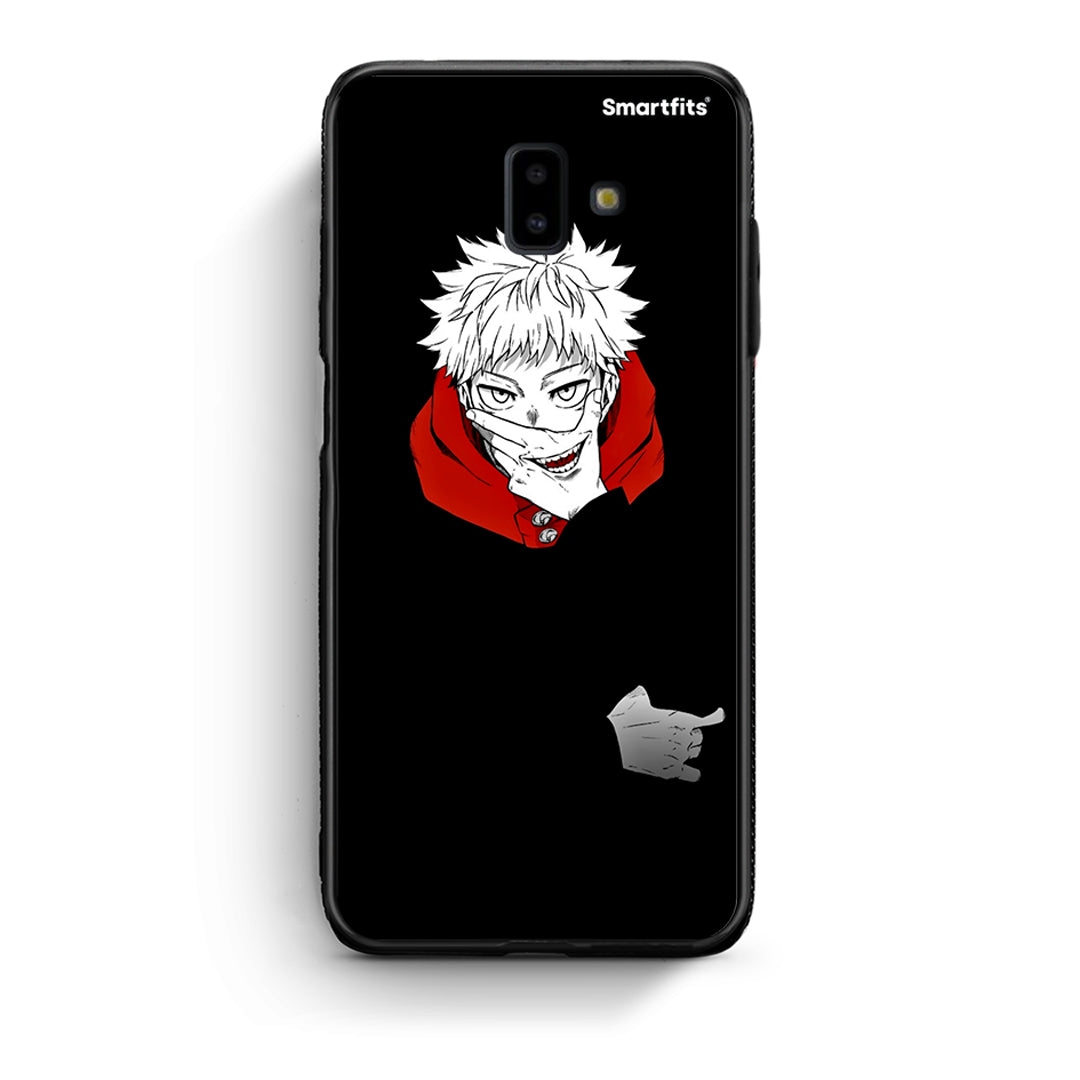 samsung J6+ Itadori Anime θήκη από τη Smartfits με σχέδιο στο πίσω μέρος και μαύρο περίβλημα | Smartphone case with colorful back and black bezels by Smartfits