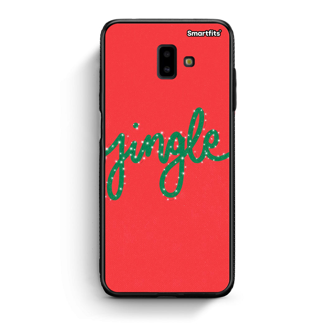 samsung J6+ Jingle Xmas θήκη από τη Smartfits με σχέδιο στο πίσω μέρος και μαύρο περίβλημα | Smartphone case with colorful back and black bezels by Smartfits